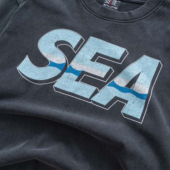Saint Michael x WIND AND SEA Classic Blue Letter Logo Short Sleeves Black - Picture 12 of 12